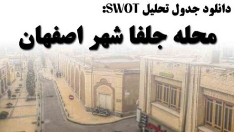دانلود جدول تحلیل SWOT محله جلفا شهر اصفهان