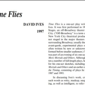 نقد نمایشنامه Time Flies by David Ives