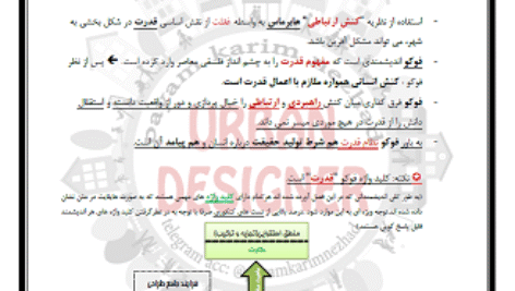 خلاصه کتاب افرینش مکان پایدار گلکار به صورت تایپی و فوق با کیفیت