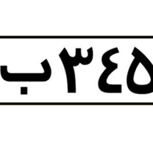 قالب آماده رنگی پلاک خودرو word