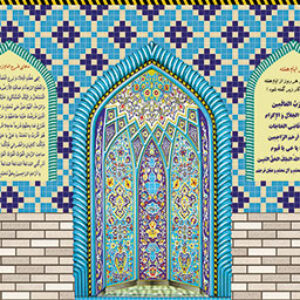 طرح بنر لایه باز محراب مسجد