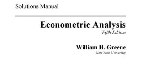 حل المسائل کتاب آنالیز اقتصاد سنجی گرین William Greene