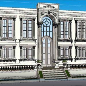آموزش کامل مدلینگ نمای کلاسیک در اسکچاپ