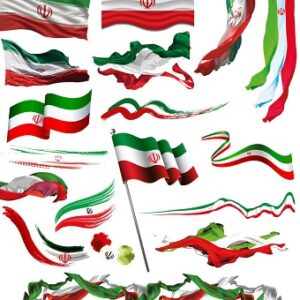 دانلود مجموعه تصاویر با کیفیت پرچم ایران بدون پس زمینه