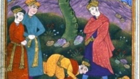 دانلود نسخه خطی نفیس و نایاب مثنوی عاشقانه سوز و گداز با مینیاتورها و تذهیبهای رنگی بسیار زیبا مکتوب در 1068 قمری