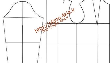 الگوی آماده بالا تنه سایز 44
