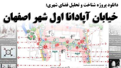 دانلود پروژه شناخت و تحلیل فضای شهری خیابان آپادانا اول شهر اصفهان