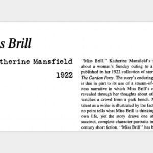 نقد داستان کوتاه Miss Brill by Katherine Mansfield