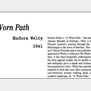 نقد داستان کوتاه A Worn Path by Eudora Welty