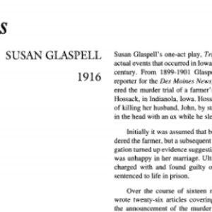 نقد نمایشنامه Trifles by Susan Glaspell