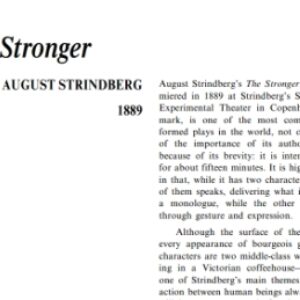 نقد نمایشنامه The Stronger by August Strindberg
