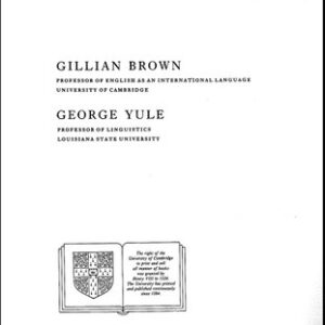 Discourse Analysis by Gillian Brown and George Yule