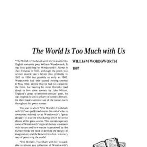 نقد شعر   The World Is Too Much With Us by William Wordsworth