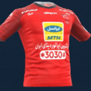 کیت فصل لباس و لوگو پرسپولیس فصل 98_99 برای بازی فوتبال  دریم لیک ساکر و FTS15