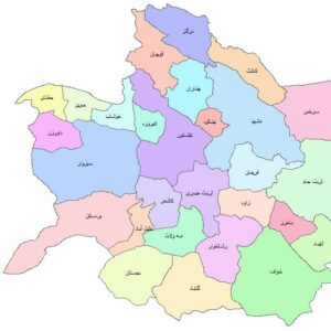 نقشه GIS شهرستان های استان خراسان رضوی