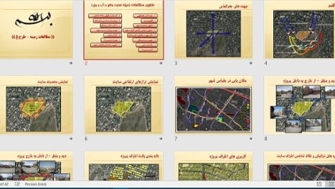 پاورپوینت (( مطالعات زمينه – طرح 5 معماری)) سایت آنالیز واقع در بلوار هفت تیر مشهد