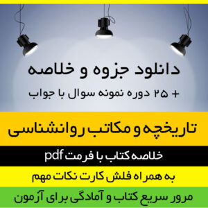 دانلود جزوه خلاصه کتاب تاریخچه و مکاتب روانشناسی - غلامحسین جوانمرد - روانشناسی پیام نور - pdf به همراه فلش کارت و 25 دوره نمونه سوال