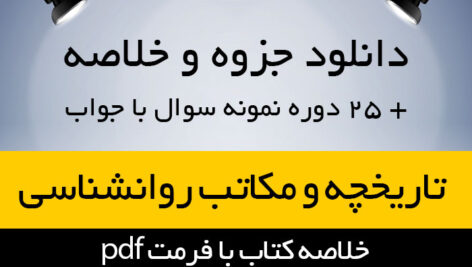 دانلود جزوه خلاصه کتاب تاریخچه و مکاتب روانشناسی – غلامحسین جوانمرد – روانشناسی پیام نور – pdf به همراه فلش کارت و 25 دوره نمونه سوال