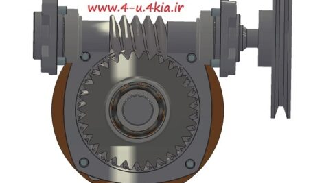 دانلود مدل سه بعدی قطعات گیربکس چرخدنده حلزونی (  Worm Gear Box )