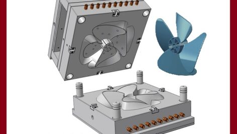 دانلود مدل سه بعدی قالب تزریق پلاستیک پروانه فن Impeller
