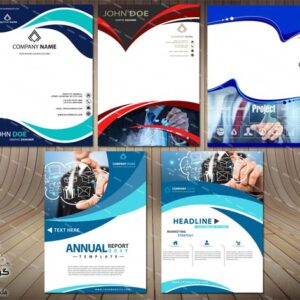 5 طرح بروشور لایه باز تبلیغاتی - با فرمت های Ai-EPS-PNG-PSD