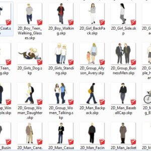 کامپوننت های اسکچاپ پرسوناژ  2D_People
