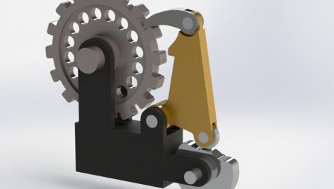 طراحی مکانیزم بادامک در نرم افزار سالیدورک(cam operated ratchet pawl)