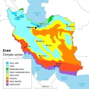 پاورپوینت کامل و جامع با عنوان نواحی آب و هوایی ایران در 50 اسلاید