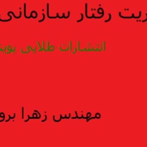 کتاب مدیریت رفتار سازمانی زهرا برومند