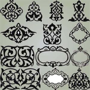 طرح اسلیمی وکتور مجموعه شماره 1