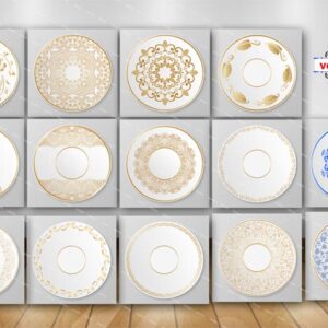 14 وکتور طرح حاشیه اسلیمی گرد (بشقاب-نعلبکی) - با فرمت های Ai-EPS-PSD-PNG