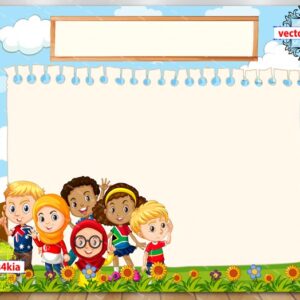 وکتور کادر کودک (6) - با فرمت های Ai-EPS-PSD-PNG