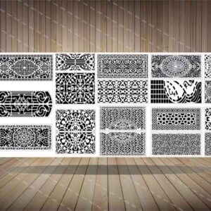 وکتور CNC درب طرح لیزر (سری1) - با فرمت های CDR - DXF