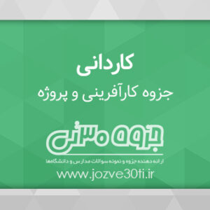 دانلود جزوه کارافرینی و پروژه کامپیوتر - استاد میرزایی