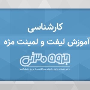 دانلود جزوه آموزشی لیفت و لمینت مژه ویژه آرایشگری