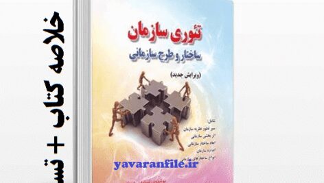 خلاصه کتاب تئوری های سازمان استیفن رابینز+ تست