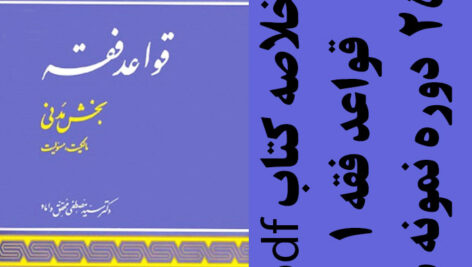 دانلود جزوه خلاصه  کتاب کاربرد قواعد فقه 1- بخش مدنی (مالکیت و مسئولیت)- سید مصطفی محقق داماد- حقوق پیام نور- pdf به همراه 25 دوره تست