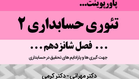 دانلود پاورپوینت فصل شانزدهم : تئوری حسابداری2 – دکتر مهرانی [جهت گیری ها و پارادایم های تحقیق در حسابداری]- فصل16