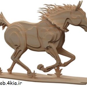 طرح معرق اسب دونده
