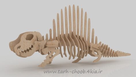 طرح دایناسور خزنده دیمترودون – Dimetrodon