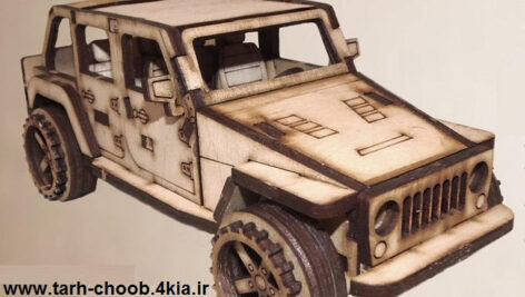 طرح لیزری ماشین جیپ – jeep