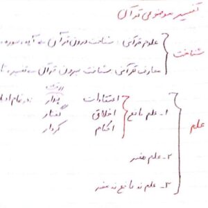 جزوه دست نویس  تفسیر موضوعی قرآن