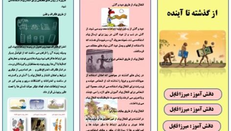 دانلود بروشور درس چهاردهم علوم ششم از گذشته تا آینده اماده کامل و قابل ویرایش