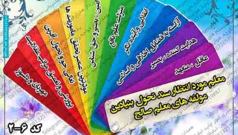طرح بنر معلم مورد انتظار سند تحول بنیادین مولفه های معلم صالح