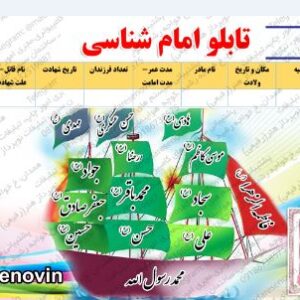 طرح بنر لایه باز تابلو امام شناسی و آموزش سیره ائمه