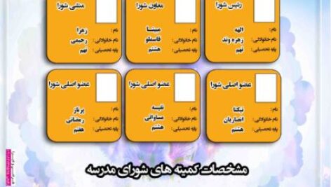 طرح بنر لایه باز چارت شورای دانش آموزی مدرسه