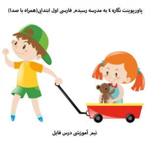 پاورپوینت نگاره 4 به مدرسه رسیدم فارسی اول ابتدایی(همراه با صدا)