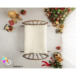 بک دراپ نوزاد کریسمس-کد 2496