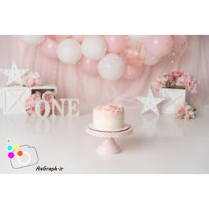 بک دراپ تولد تم پرنسس-کد 2586