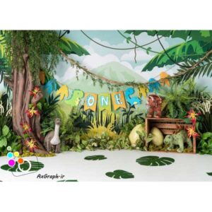 دانلود بک دراپ تولد تم دایناسور-کد 6380